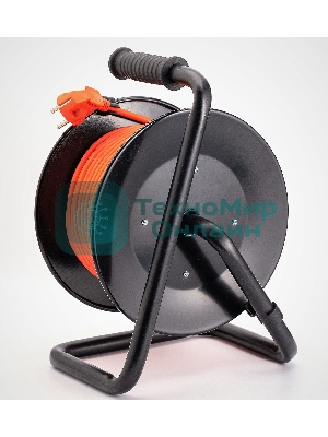 Удлинитель силовой Starwind ST-PSR4.40/G-16 4x4.0 кв.мм 4 розет. 40 м ПВС 16A катушка темно-серый