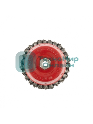 Щетка для УШМ, 125 мм, М14, Чашка, двухрядная, крученая проволока 0,5 мм Matrix