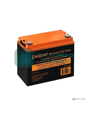Аккумуляторная батарея ExeGate HR 12-33 (12V 33Ah, под болт М6)