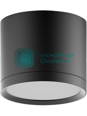 Светильник Gauss LED накладной с рассеивателем 10W 3000K 88х75мм 1/30 черный