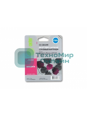 Картридж струйный Cactus CS-CB324N №178XL пурпурный (14.6 мл.) для HP PhotoSmart B8553/C5383/C6383/D5463