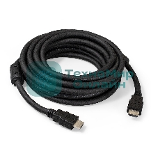 Кабель HDMI Exegate EX287725RUS EX-CC-HDMI2-5.0F (19M/19M, v2.0, 5м, 4K UHD, Ethernet, ферритовые кольца, позолоченные контакты)