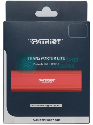 Внешний SSD Patriot Transporter Lite, 2TB, USB 3.2 Gen 2 Type-C, R/W 1000/1000, красный