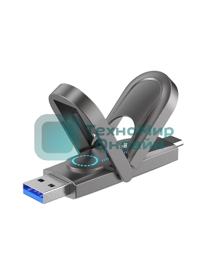 Флешка USB Netac US9 (NT03US9C-512G-32TA), 512Gb, USB 3.2 Gen2 Type-A/USB Type-C, R/W 1000/900, серебристый