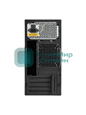 Компьютерный корпус Minitower ExeGate BAA-303M-UNS500 (mATX, БП UNS500 с вент. 12см, 2*USB, HD Audio, черный)
