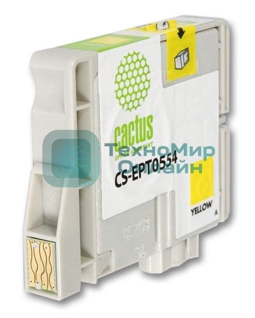 Картридж струйный Cactus CS-EPT0554 желтый (10 мл) для Epson Stylus RX520/Stylus Photo R240