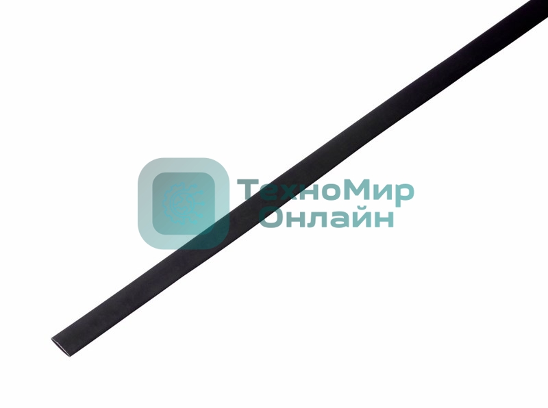 Трубка Rexant 5.0/2.5 мм 1м термоусадка черная (уп. 50 м)