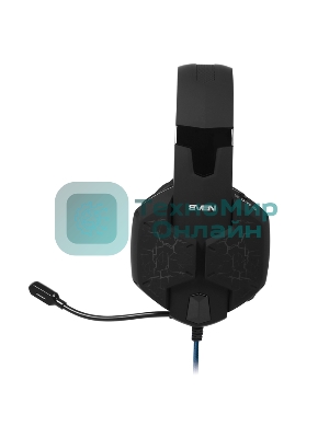Гарнитура проводная SVEN AP-U980MV, черный-синий (USB, LED, 7.1, 2.2m)