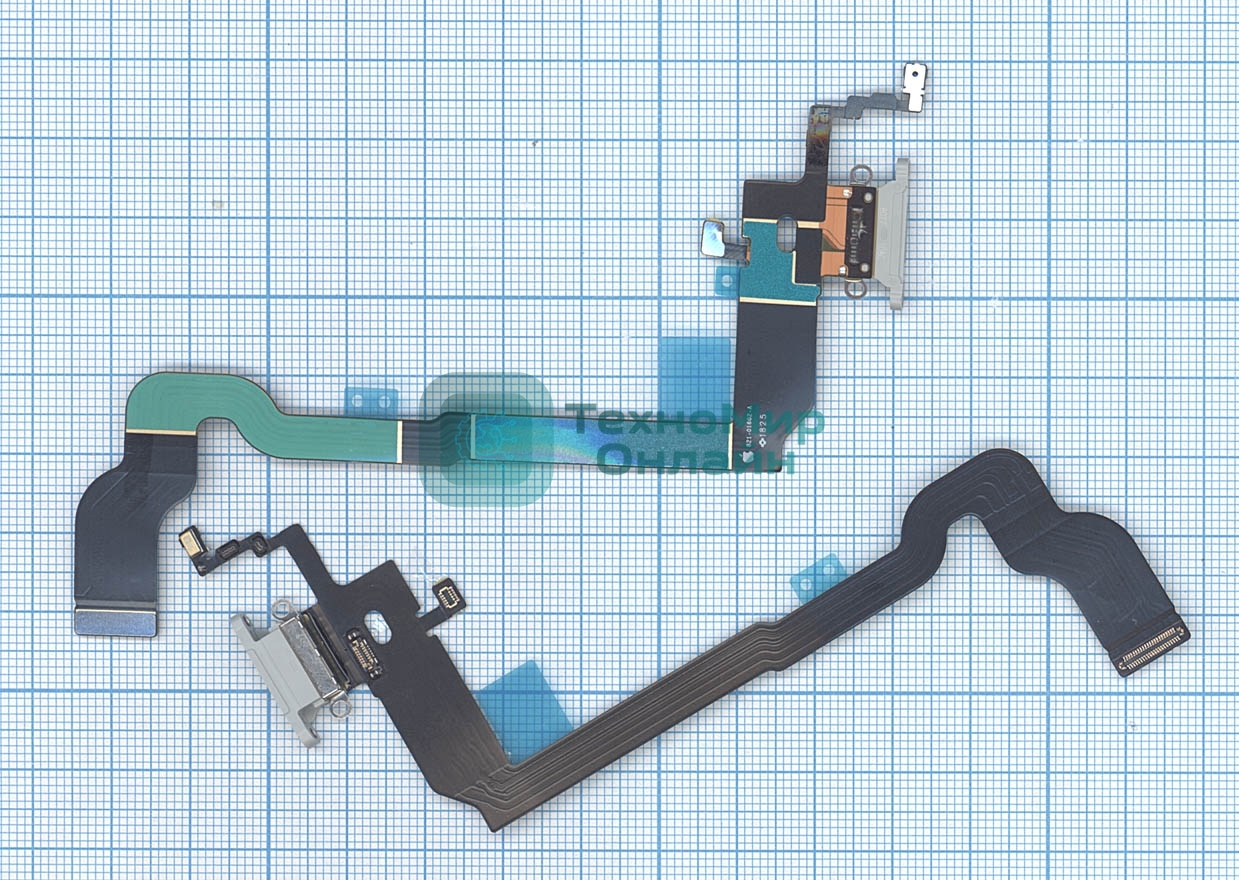 Шлейф разъема питания для iPhone X белый