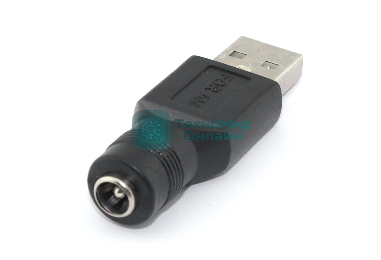 Переходник 5,5х2,5 на USB Type A папа