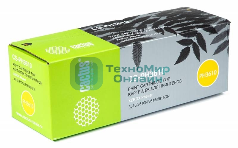 Картридж лазерный Cactus CS-PH3610 (106R02721) черный (5900 стр.) для Xerox Phaser 3610/3610N/3615/3615DN