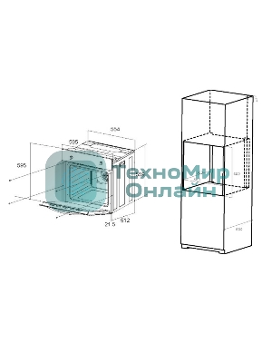 Духовой шкаф электрический Maunfeld EOEM.589B черный/серебристый, встраиваемый