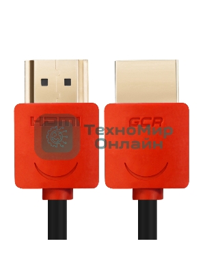 Кабель Greenconnect SLIM 3.0m HDMI 2.0, красные коннекторы Slim, OD3.8мм, HDR 4:2:2, Ultra HD, 4K 60 fps 60Hz, 3D, AUDIO, 18.0 Гбит/с, 32/32 AWG, GCR-51601 Кабель Greenconnect SLIM 3.0m HDMI 2.0, красные коннекторы Slim, OD3.8мм, HDR 4:2:2, Ultra HD, 4K 60 fps 60Hz, 3D, AUDIO, 18.0 Гбит/с, 32/32 AWG, GCR-51601