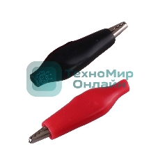 Зажим крокодил в изоляторе Rexant, длина 40 мм, ток 5A, 2 шт., пакет БОПП