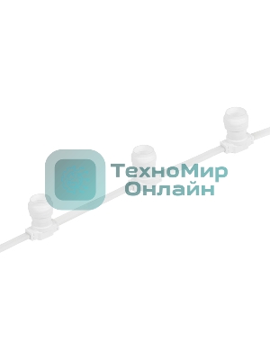 Гирлянда Neon-night Belt-Light 2 жилы шаг 15 см патроны e27 влагостойкая IP65 белый провод