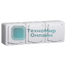 Розетка IEK ERMP32-K01-16-54-EC РСб23-3-ГПБб роз 3м с з/к о/у IP54 (белый) ГЕРМЕС PLUS