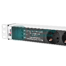 Аксессуар ЦМО Вертикальный блок розеток Rem-16 с фил. и инд., 20 Shuko, 16A, алюм., 33-38U, шнур 3 м. (R-16-20S-FI-1420-3)