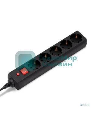 Сетевой фильтр Buro 500SH-5-B 5 м, 5 розеток, черный, коробка