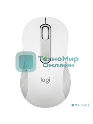 Мышь беспроводная Logitech Signature M650 L белый, 4000 dpi, радиоканал, Bluetooth, USB, кнопки - 5