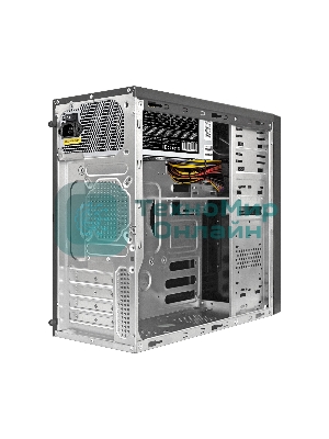 Компьютерный корпус Minitower ExeGate MA-372UX-UNS350 (mATX, БП UNS350 с вент. 12см, 2хUSB+2хUSB3.0, аудио, черный)