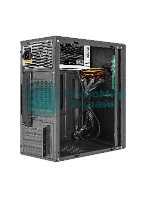 Компьютерный корпус Minitower ExeGate BAA-408U-UNS500 (mATX, БП UNS500 с вент. 12см, 2хUSB+1хUSB 3.0, HD Audio, черный)