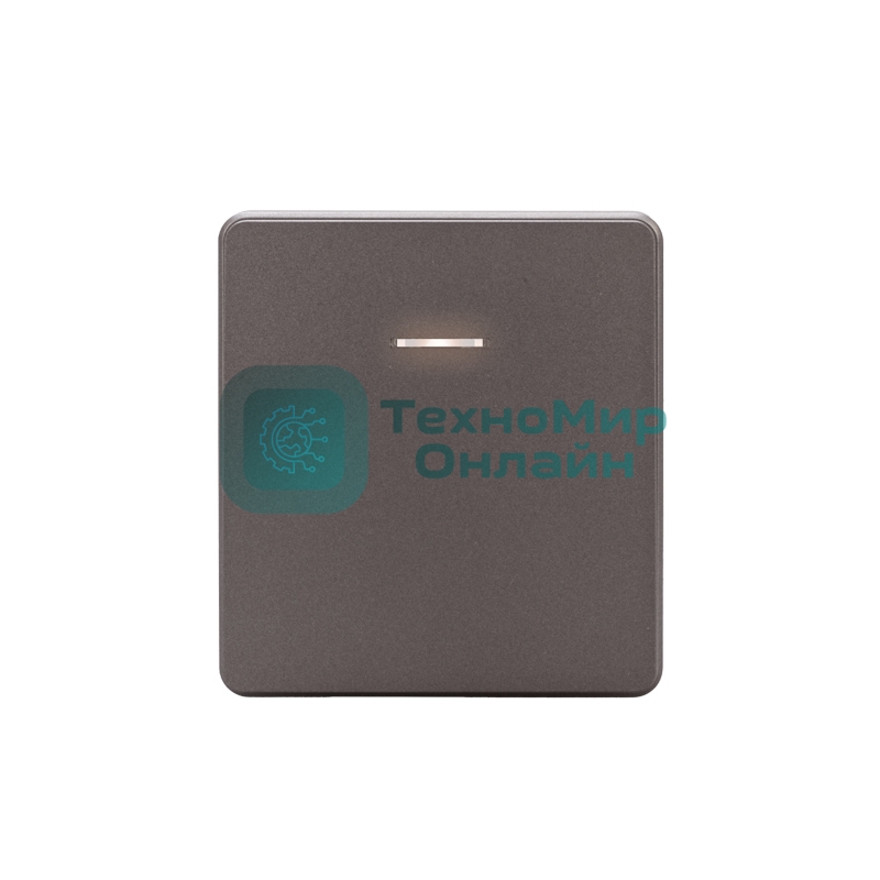 Выключатель Kranz ROUND 1 кл с подсветкой 10А с/у титан