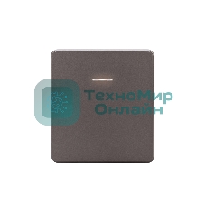 Выключатель Kranz ROUND 1 кл с подсветкой 10А с/у титан