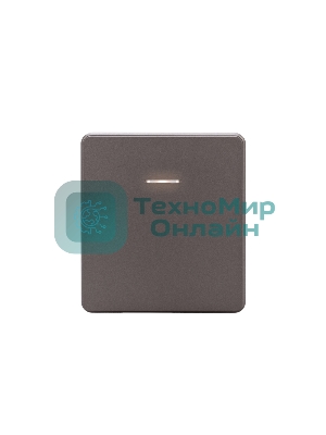 Выключатель Kranz ROUND 1 кл с подсветкой 10А с/у титан