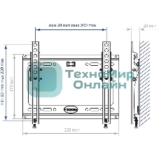 Кронштейн Kromax IDEAL-6 белый, для LED/LCD TV 15