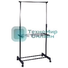 Вешалка напольная Рыжий кот CR460, на колесах (с полкой) размер: 80x42x95-168 см