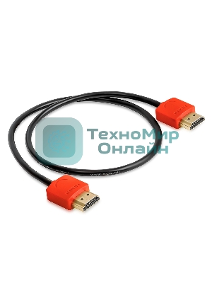 Кабель Greenconnect SLIM 3.0m HDMI 2.0, красные коннекторы Slim, OD3.8мм, HDR 4:2:2, Ultra HD, 4K 60 fps 60Hz, 3D, AUDIO, 18.0 Гбит/с, 32/32 AWG, GCR-51601 Кабель Greenconnect SLIM 3.0m HDMI 2.0, красные коннекторы Slim, OD3.8мм, HDR 4:2:2, Ultra HD, 4K 60 fps 60Hz, 3D, AUDIO, 18.0 Гбит/с, 32/32 AWG, GCR-51601