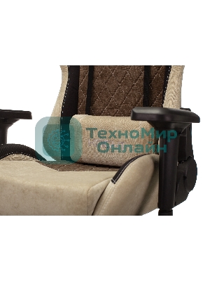 Кресло игровое Бюрократ VIKING 7 KNIGHT BR FABRIC коричневый текстиль/эко.кожа крестовина металл/пластик