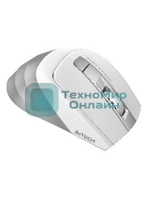Мышь беспроводная A4Tech Fstyler FG35 серебристый/белый, 2000 dpi, радиоканал, USB, кнопки - 6
