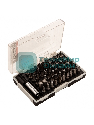 Набор бит Matrix с магнитным держателем, CrV, 61шт