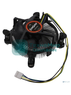 Кулер для процессора ExeGate EE97379 черный, 92 мм, алюминий, 2400 об/мин, 23 дБ, 4 pin, 65 Вт, 60 мм