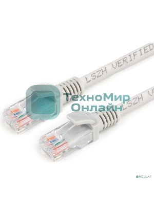 Патч-корд LSZH медный UTP Cablexpert PP30-1M cat.5e, 1м, литой, многожильный, серый