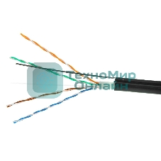 Кабель Cablexpert UPC-5051E-4-CU-OUTR, UTP outdoor 4x2x0.51 на тросу, медный, кат.5e, однож., 305м, coil, черный