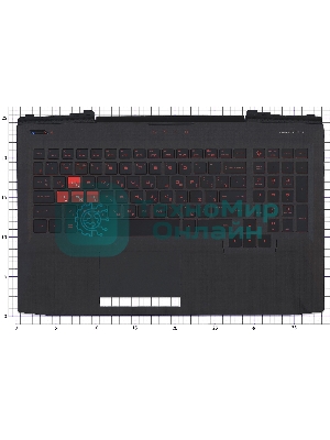 Клавиатура для ноутбука HP Omen 15-CE черная с подсветкой, Топкейс
