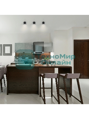 Светильник Gauss LED накладной с рассеивателем 10W 3000K 88х75мм 1/30 черный