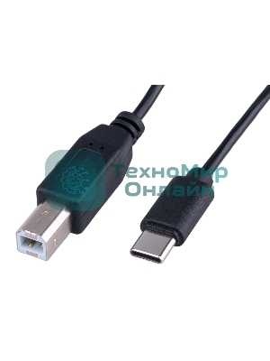 Кабель USB2.0 Гарнизон GCC-USB2-CMBM-1M, Type-C/BM, медь, 1м, черный, пакет