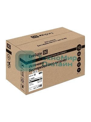 Источник бесперебойного питания ExeGate Power NB-2200.LED.AVR.4SH (2200VA/1300W, LED, AVR, 4*Schuko, батарея 12V 9Ah - 2 шт., металлический корпус, Black)