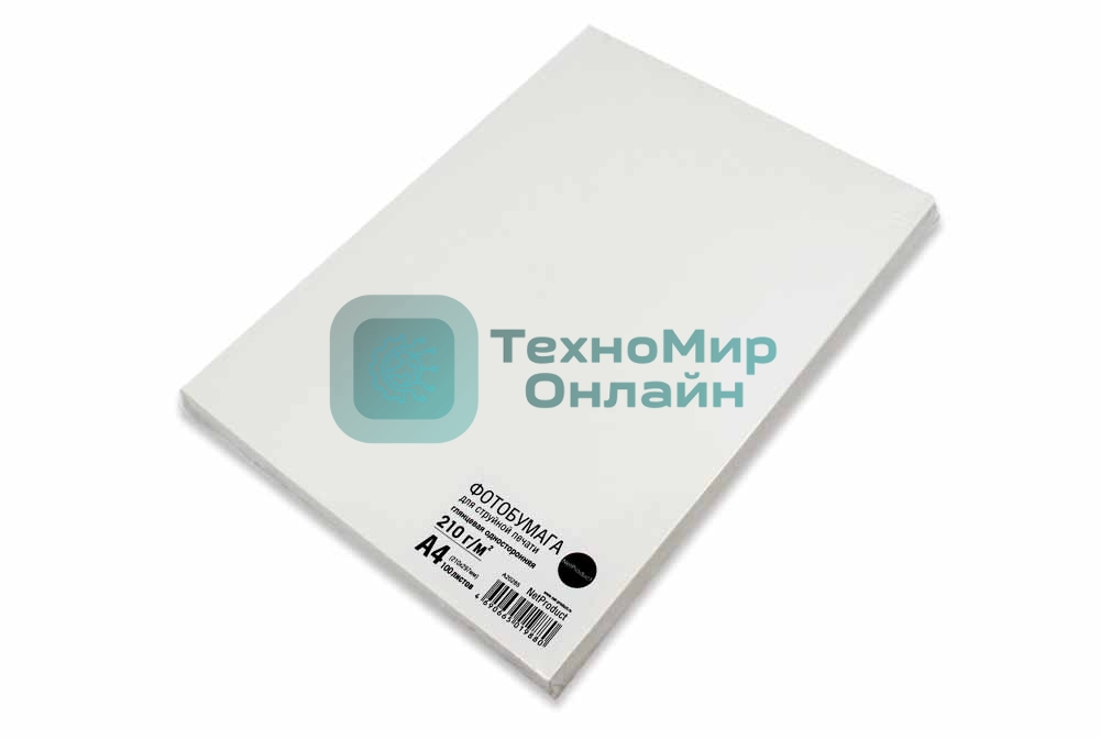 Фотобумага глянцевая односторонняя (NetProduct) A4, 210 г/м, 100 л.