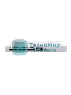 Маршрутизатор MikroTik CRS312-4C+8XG-RM Cloud Router Switch 8х 1G/2.5G/5G/10G RJ45, 4х 10G RJ45/SFP+ with RouterOS L5, 1U rackmount enclosure