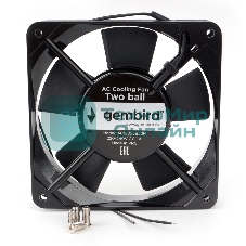Вентилятор для корпуса Gembird черный, 120 мм, 2100 об/мин, 37.5 дБ, 2 pin