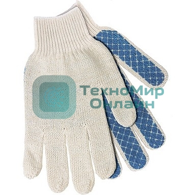 Перчатки трикотажные, ПВХ-покрытие 