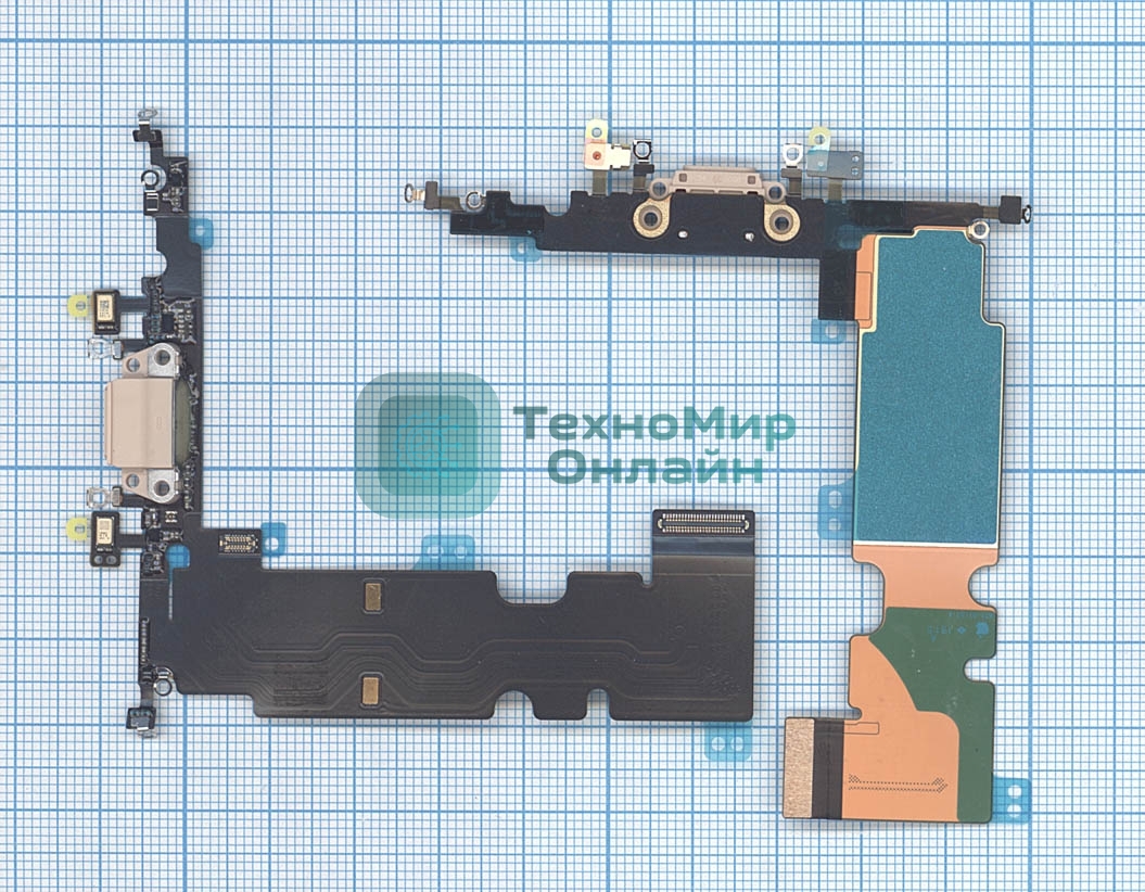 Шлейф разъема питания для iPhone 8 Plus золотой