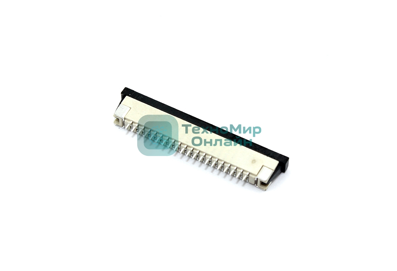 Разъем FPC Half Coverage Top Contact 1.0K-BS-20PWB 20 pin высота 2мм шаг 1мм