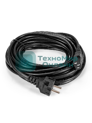 Кабель питания ExeGate Special PC-10S (Евровилка Schuko->C13, 3*1.0мм2, CCA, черный, 10 м)