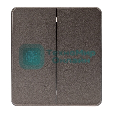 Выключатель Kranz ROUND 2 кл для жалюзи возвратный 10А с/у титан