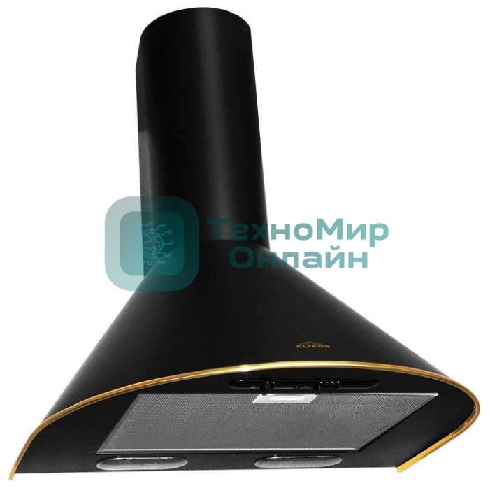 Вытяжка каминная Elikor Эпсилон 60П-430-П3Л черный/золотистый, 60 см, 430 куб. м/ч, 54 дБ